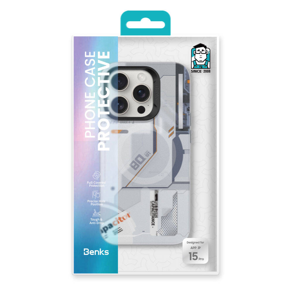 Benks Perspective Serisi iPhone 15 Pro Max M-safe Şarj Özellikli Mekanik Tasarımlı Kılıf Benks Perspective Serisi iPhone 15 Pro Max M-safe Şarj Özellikli Mekanik Tasarımlı Kılıf